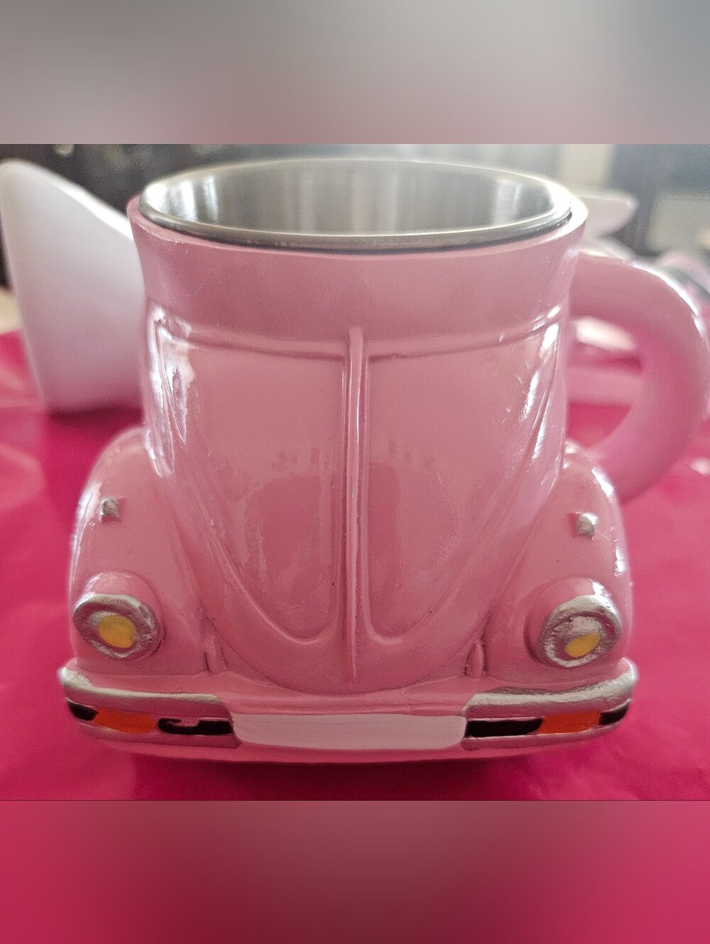 Pink Resin Retro Car Mug